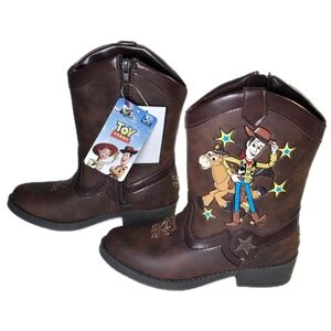 NEW Toy Story Woody & Bullseye Boots Brown Cowboy Boots Children's Size 11 NWT